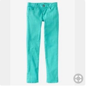 Gap Girls neon Teal Colored  Skinny Jean 7